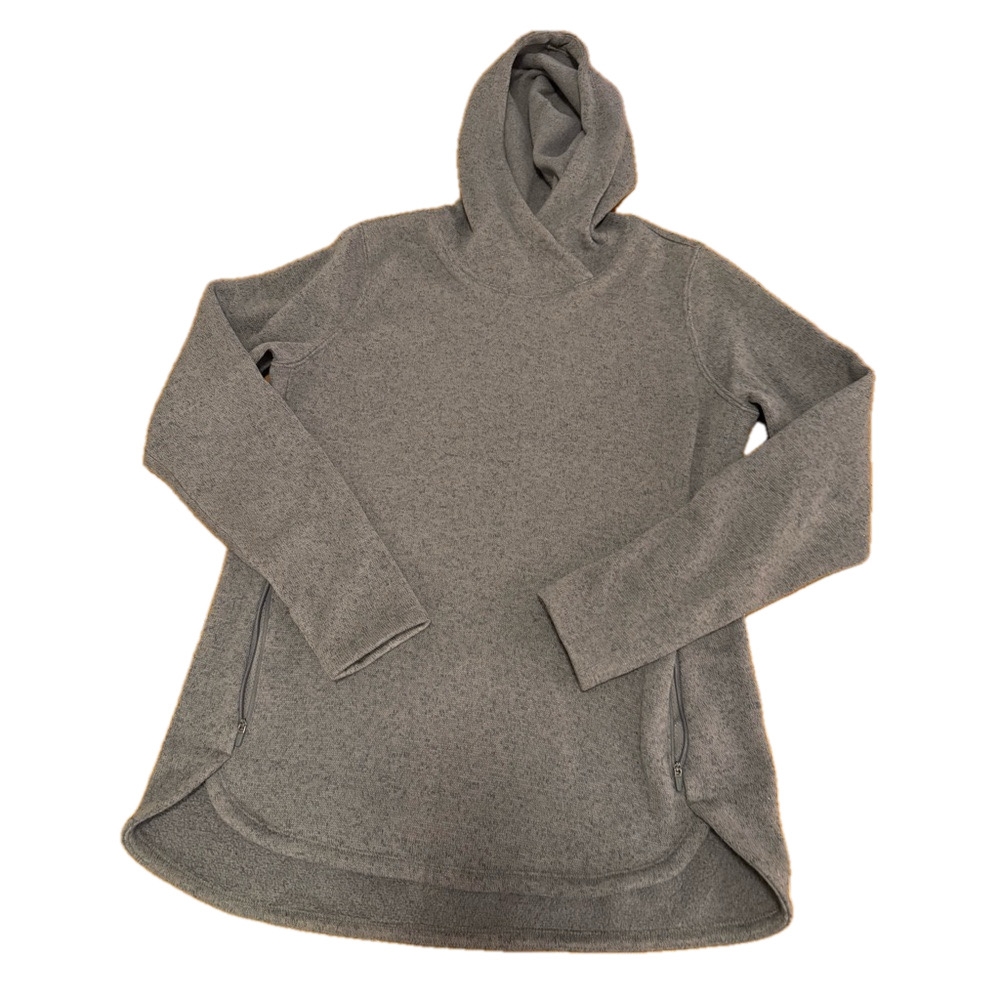 Old Navy Go Dry Fleece Knitted Tunic Hoodie Sweatshirt Size Medium zipper pocket